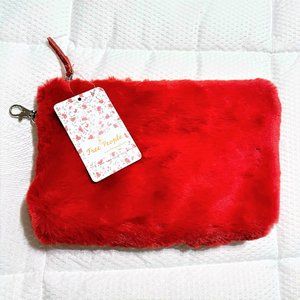 Free People Small Cosmetic Bag, Red